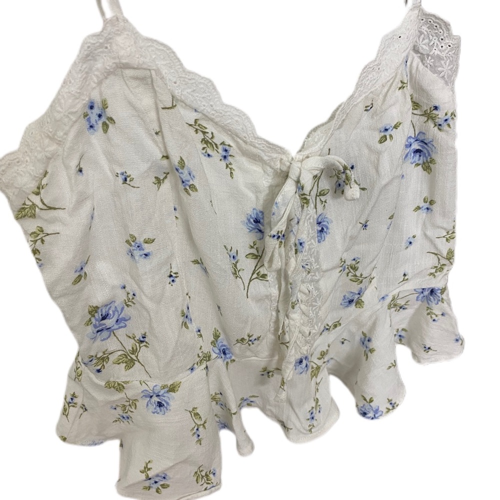 Forever 21 corset crop top with ruffles medium - Picture 6 of 6